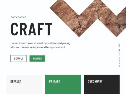 Craft Joomla Template White Green Style