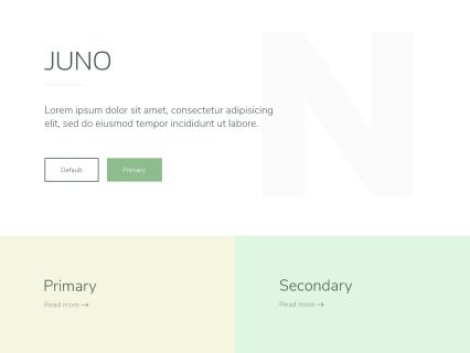 Juno Joomla Template White Green Style