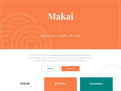 Makai Joomla Template White Orange Style