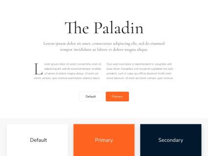 Paladin Joomla Template White Orange Style