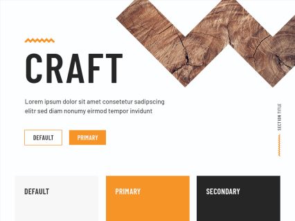 Craft Joomla Template White Orange Style