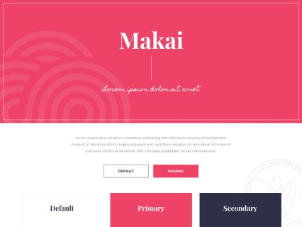 Makai Joomla Template White Pink Style