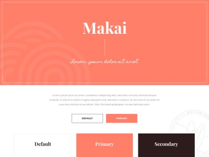 Makai WordPress Theme White Red Style