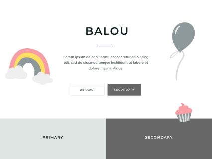 Balou Joomla Template White Turquoise Style