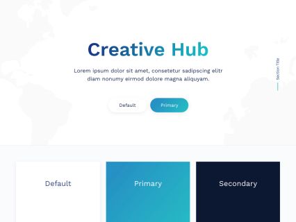 Creative Hub Joomla Template White Turquoise Style