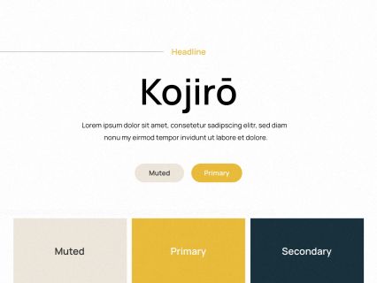 Kojiro Joomla Template White Yellow Style