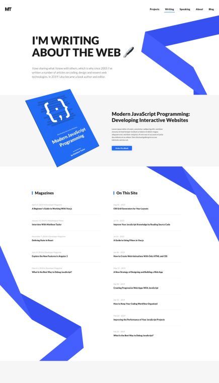 Matthew Taylor WordPress Theme Portfolio Layout