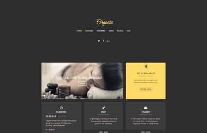 Organic WordPress Theme Yellow Style