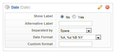 Parameter settings