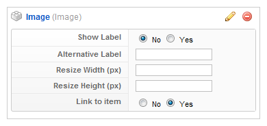 Parameter settings