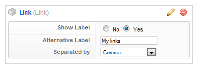 Parameter settings