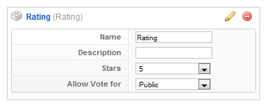 Parameter settings