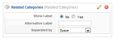 Parameter settings